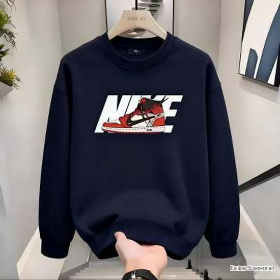 

Men s Hua Cotton Hoodie: Trendy American High Street Pullover with Simple Print, Casual Round Neck Outerwear. XL