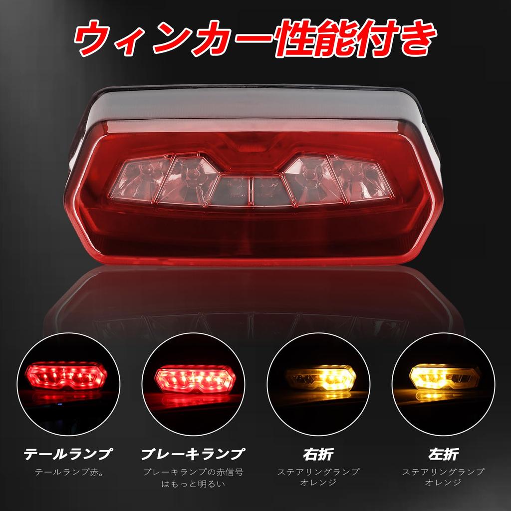 JFG Motorcycle Tail Lamp Turn Signal Integrated 12V LED Applicable