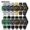 SANDA Men's Multi-Time Zone Steel Band Watch - Luminous, Waterproof, Alarm & Stopwatch Features