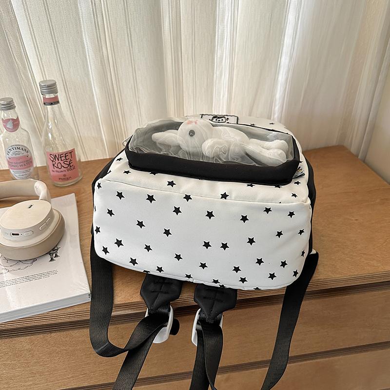 College Style Star Printed Schoolbag Women's Commuter Large Capacity Backpack