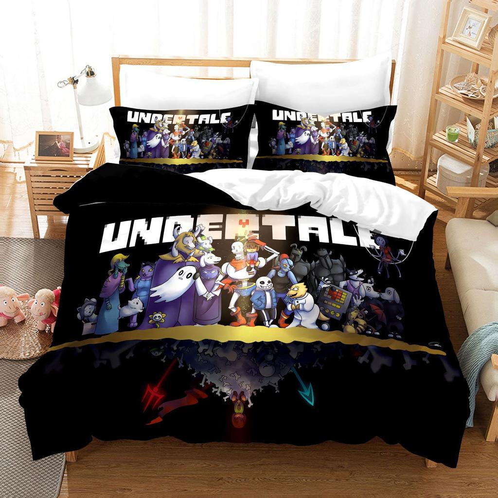 3pcs Bedding Set Animation Wish 3D Printed Cozy Duvet Cover King Queen Twin Size Birthday Gift for Adult Bedroom Decor