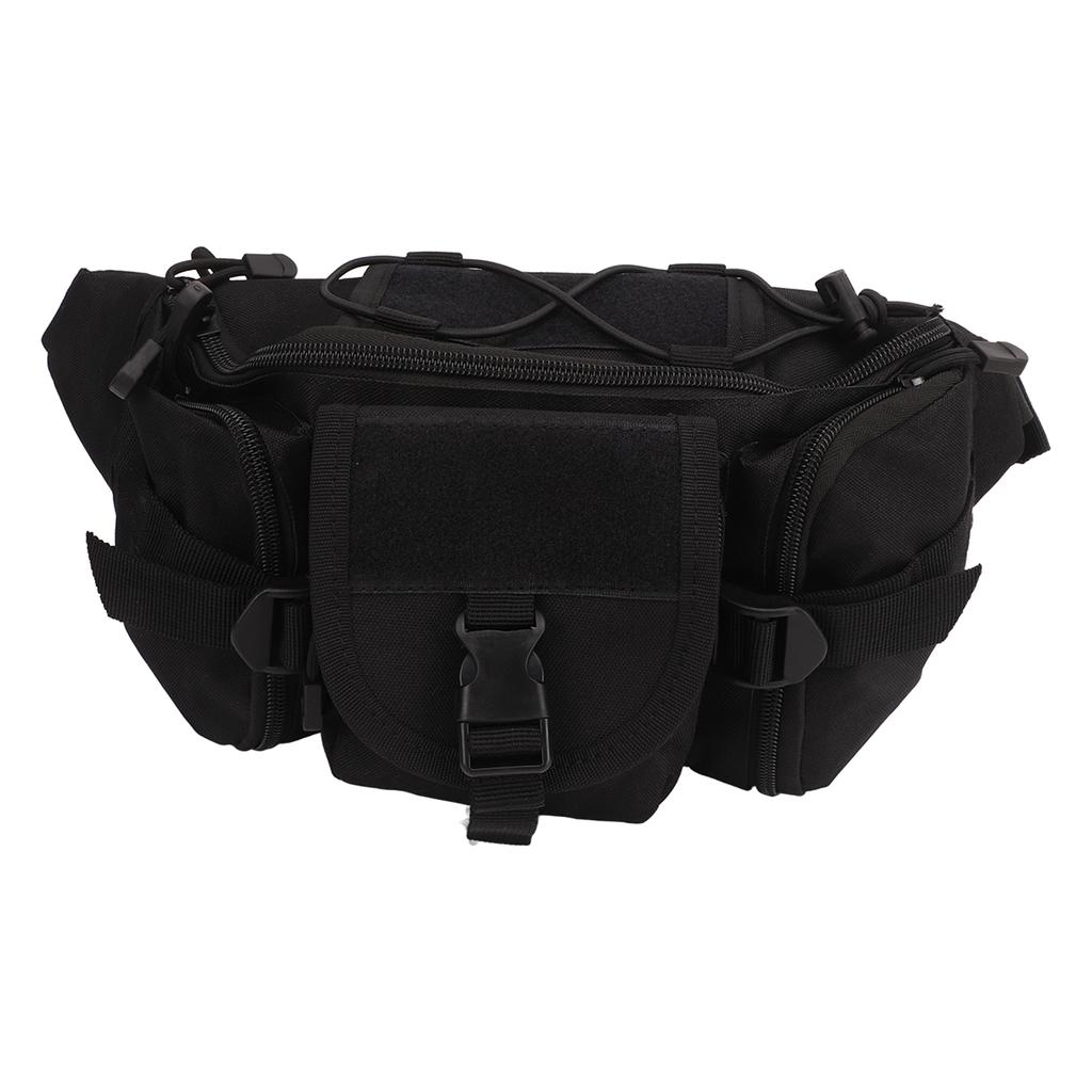 Riñonera Multifuncional Tela Oxford Nylon Multibolsillos Bolsa de Cintura para Camping Senderismo Ciclismo