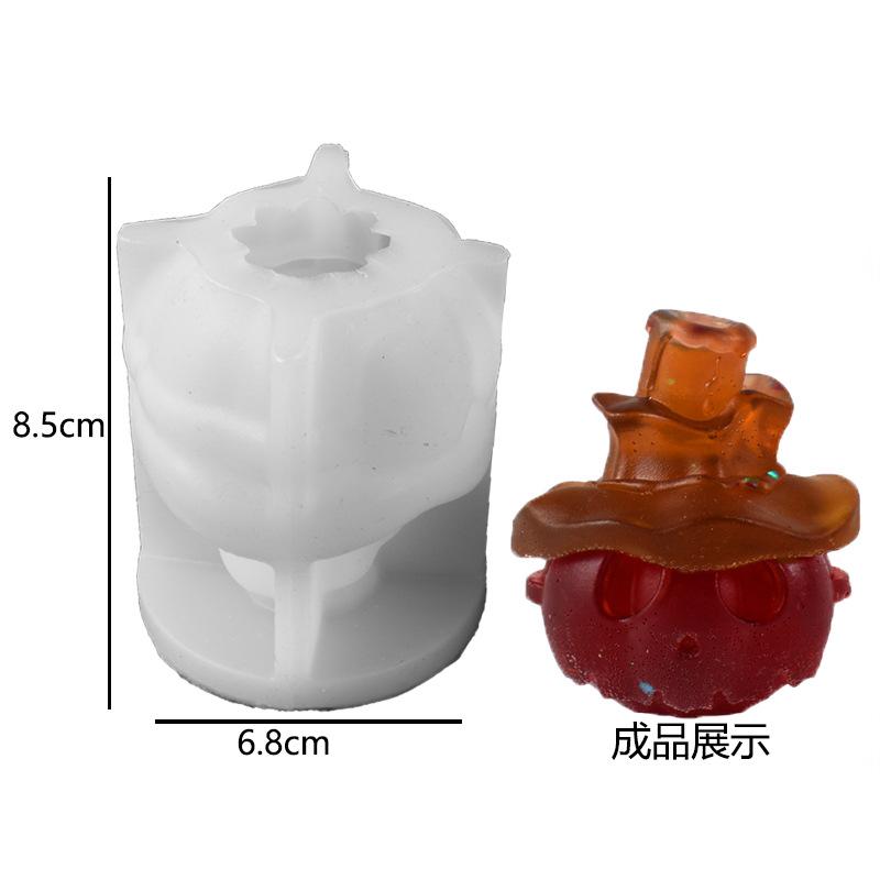 Pumpkin Skull Wizard Hat Shaped Silicone Mold for Handmade Candles Resin & Wax Soap Mould for Creative Home Crafting