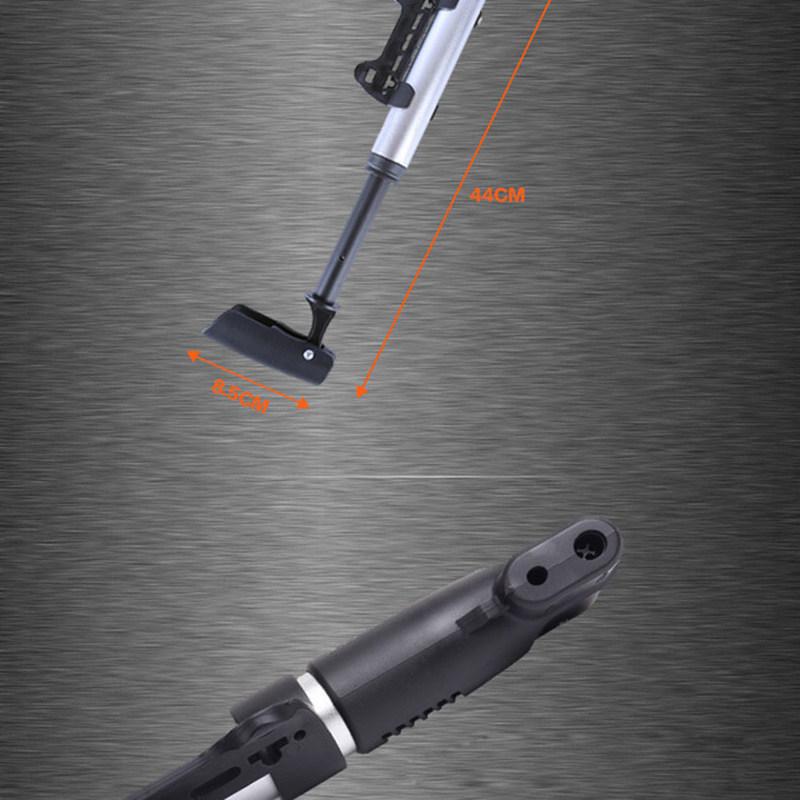 Aluminum Alloy Portable Bike Air Pump Lightweight Ergonomic Handle Anti-Slip Design Mounting Bracket Hook Loop Strap for Road