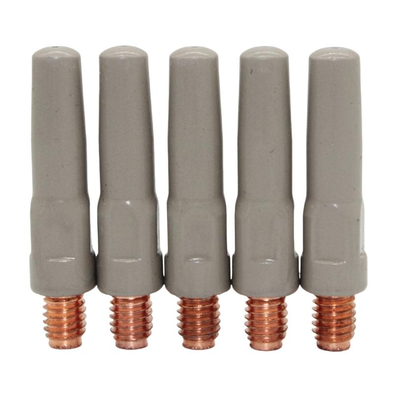 5pcs 40mm Conductive Nozzles With Special Coating For Improved Wear Resistance In Safe Welding Better Heat Dissipation