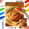 Oil Painting Digital Painting Kit Handmade Diy Painting Fresh Sourdough Bread Tomato Rosemary Wheat Home Decoration Painting