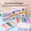 Languo Three-Dimensional Effect Acrylic Painting Gel Pens Set 1.0mm 3D Acrylic Paint Markers Pens Color Drawing Pen Art Supplies