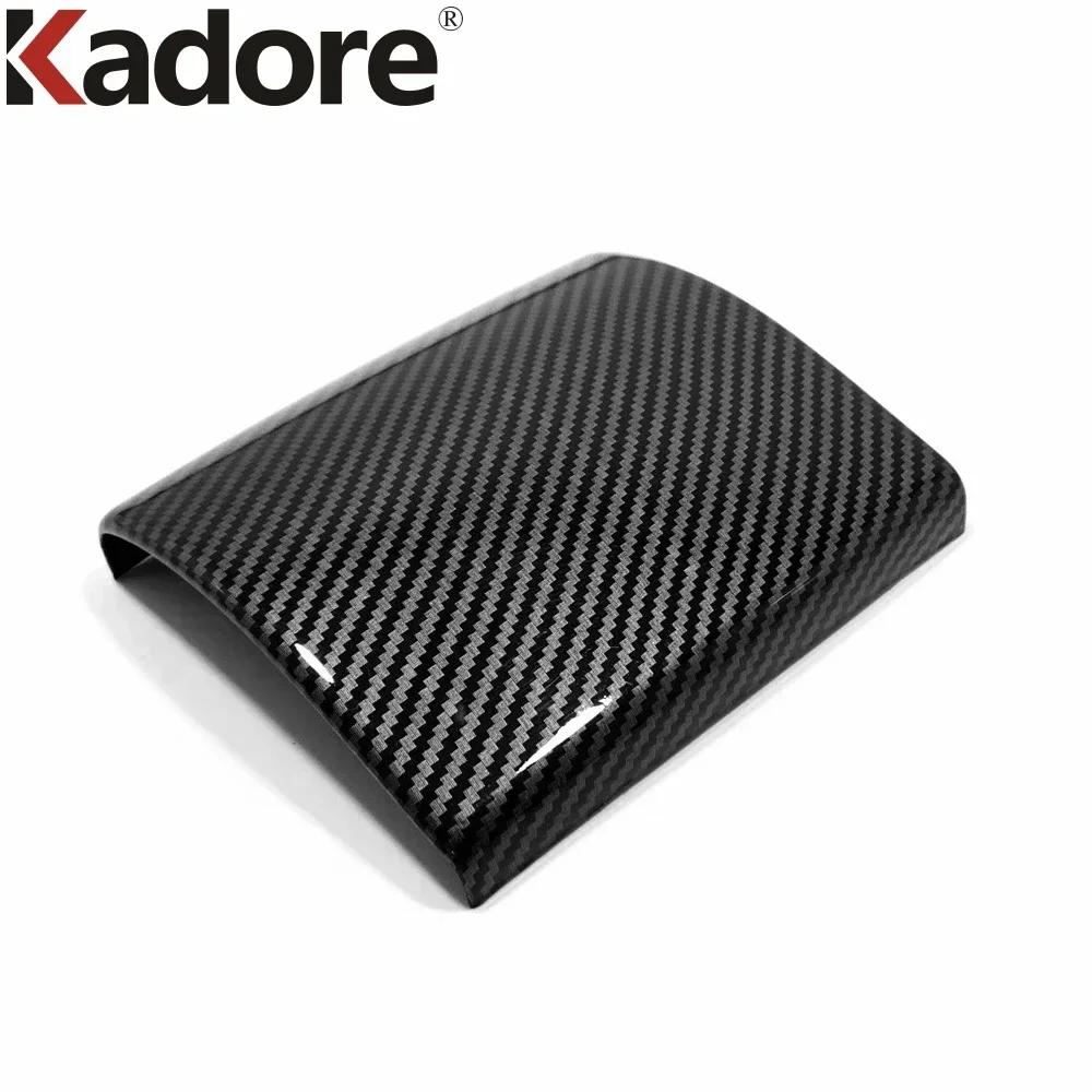For Toyota Highlander Hybrid    2024 Carbon Fiber Car Center Armrest Box Panel Cover Trim Interior Accessories