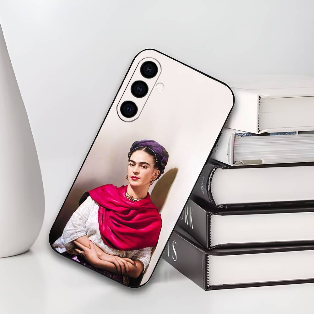 Art Frida Kahlo Phone Case For Samsung Galaxy A73,A72,A71,A70,A53,A52,A51,Soft Silicone Black Cover