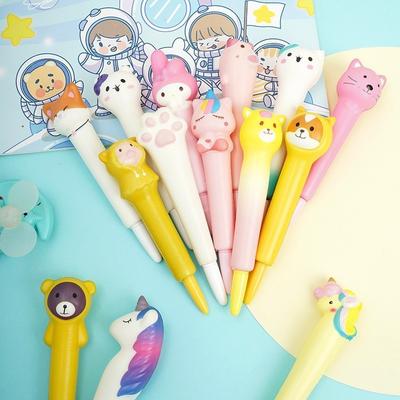 1 Stück süßer Kawaii Soft Gel Pen Schreibwaren Dekompression Kreative süße hübsche Cartoon Stift Büro Schulbedarf