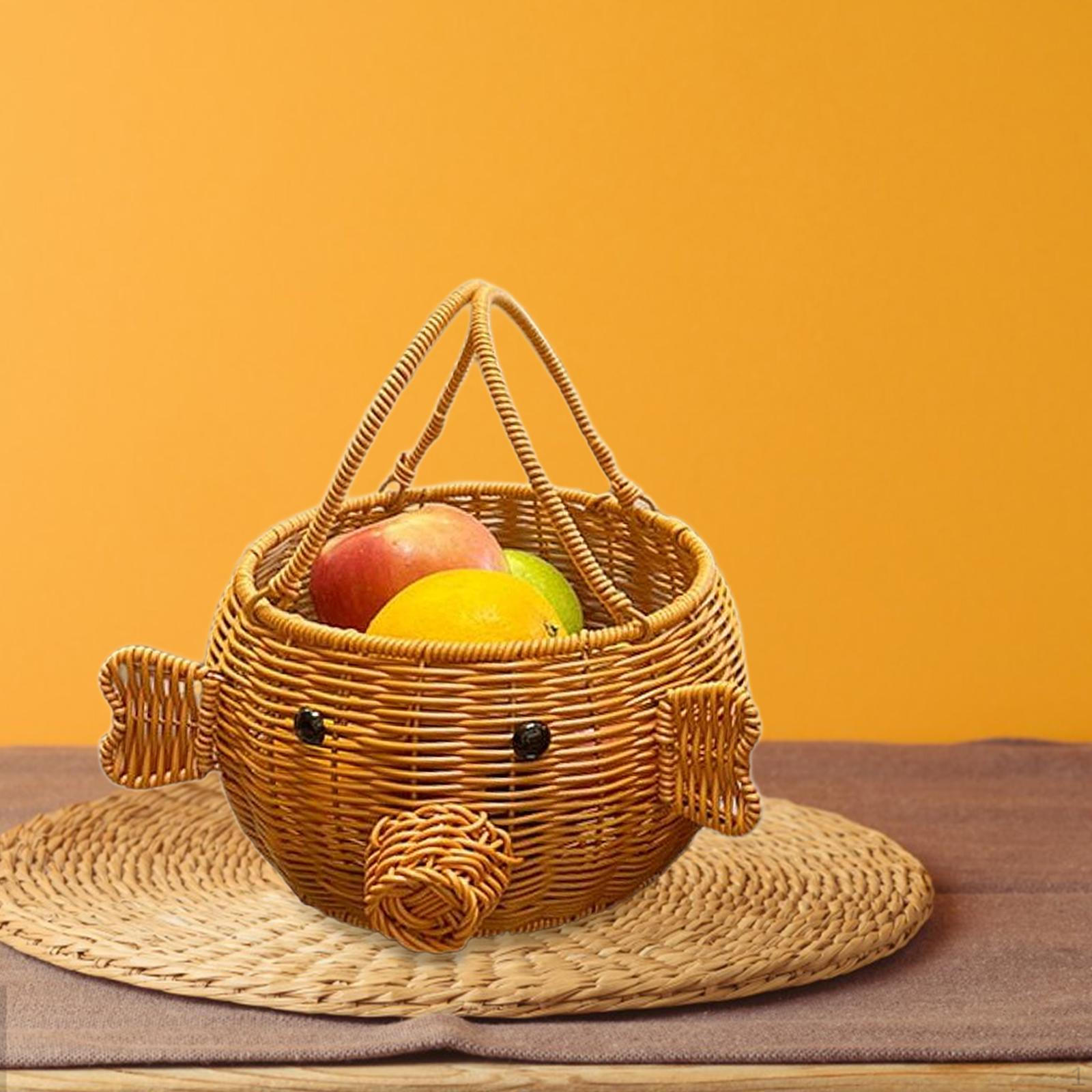 

Плетеная вручную корзина для цветов в форме свиньи, универсальная емкость для хранения, сервировка для конфет, органайзер для косметики