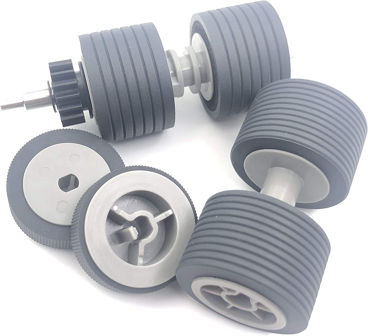 Rodillo de freno Rodillo separador Rodillo de recogida ROUKI Compatible con escáner Fujitsu PA03575-K011 PA03575-K012 PA03575-K013 + + fi-6400 fi-6420 fi-6800