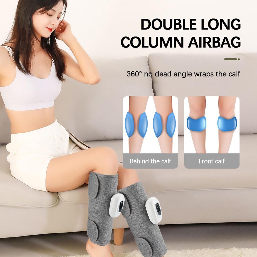 360° Full Wrapping Eletric Air Pressure Calf Massager Wireless Leg Massage Relax Calf Muscle Blood Circulation Device