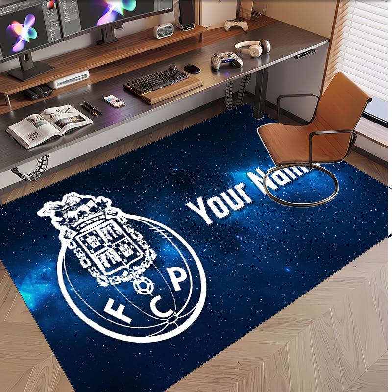 Personalized Crystal Velvet Carpet FC Porto Pattern Non Slip Floor Rug