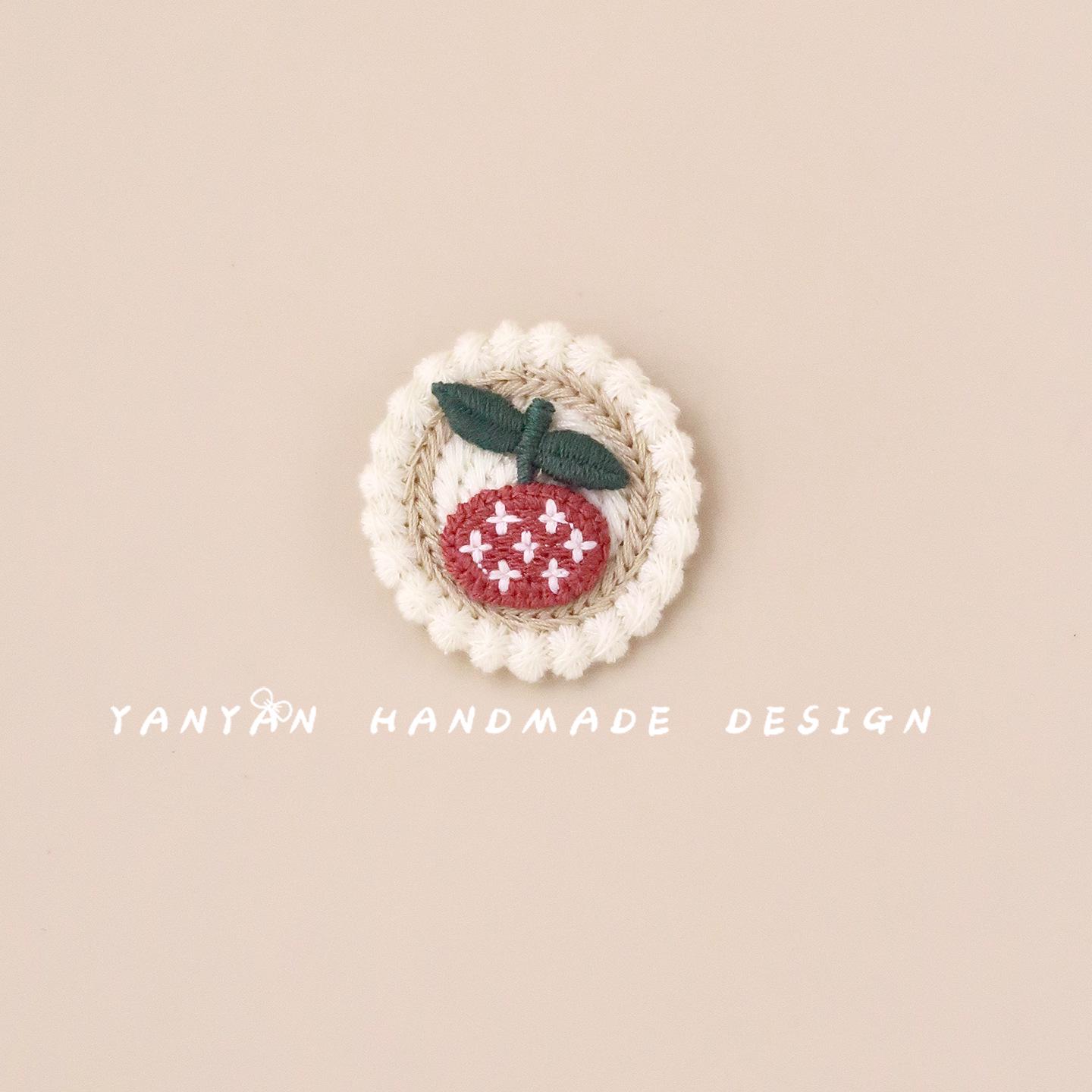 Baby Cherry Embroidered Hair Clips: No-Damage Accessories for Infants & Toddlers with Fine Hair Set of One