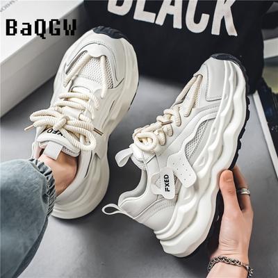 Fashion Fashion Men Shoes Thick Bottom Casual Mesh Breathable Designer Chunky Sneaker for Men Lace Up Sports Running Shoes Men Sneakers