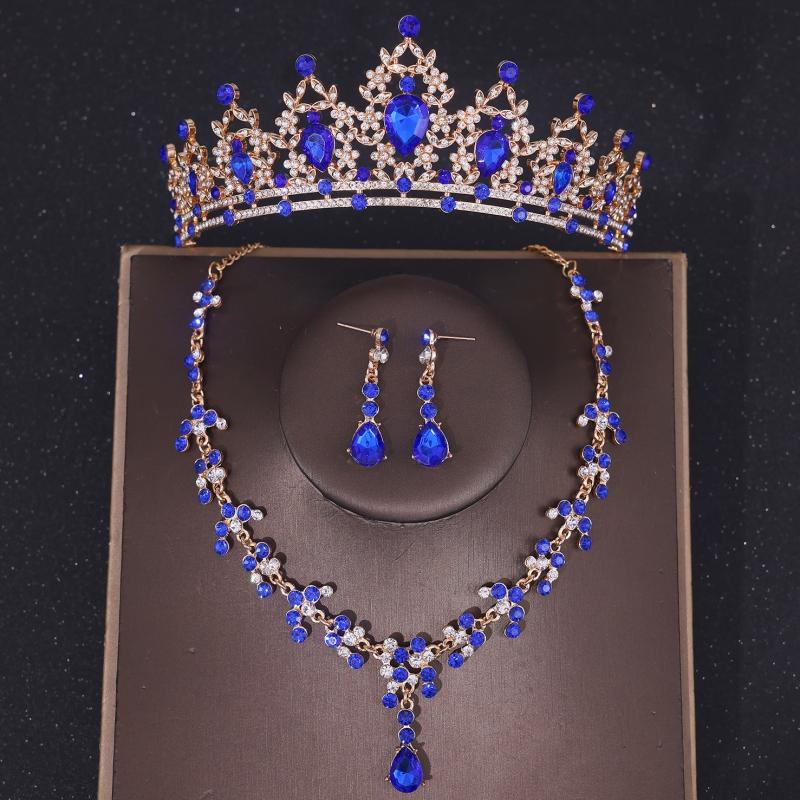 Baroque Crystal Tiaras And Crowns Rhinestone Bridal Jewelry Set Bridal Wedding Hair Accessories Jewelry Crown Tiara For Women