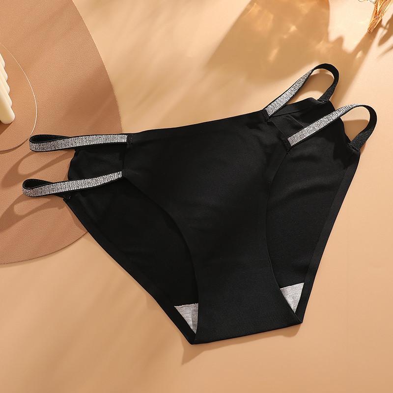 FINETOO Seamless Panty For Women Waist Sexy Belt Design Mid-Waist Brief Comfortable Underwear