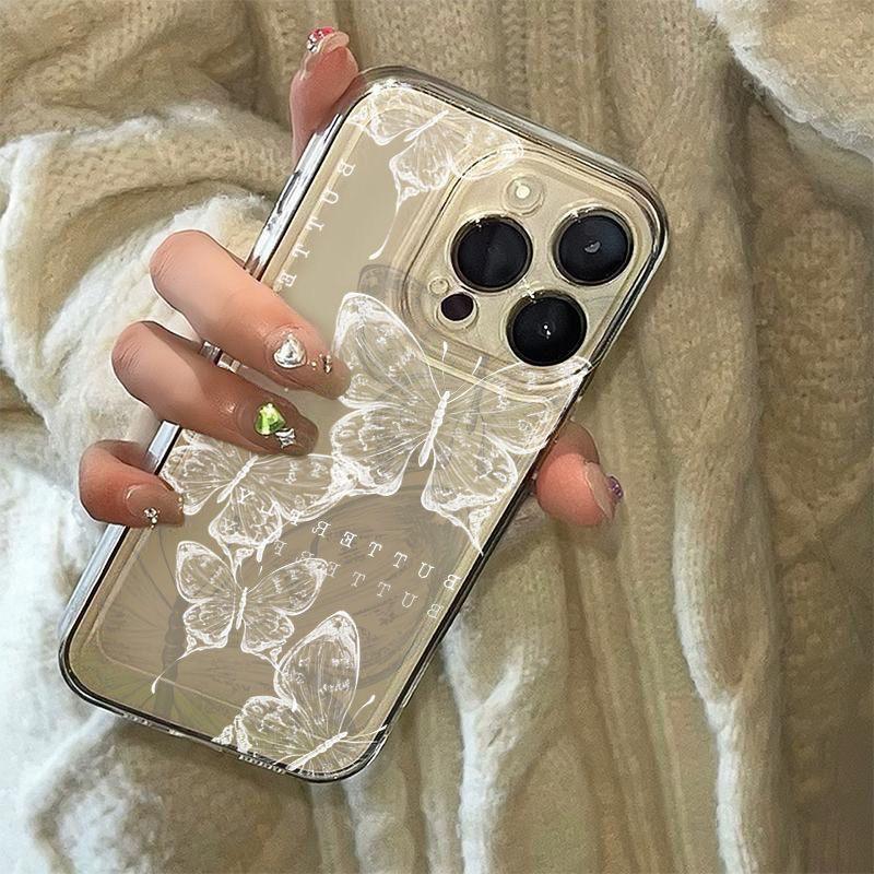 

Прозрачный силиконовый чехол Ink Butterfly для iPhone 11-15 Pro Max iPhone 13