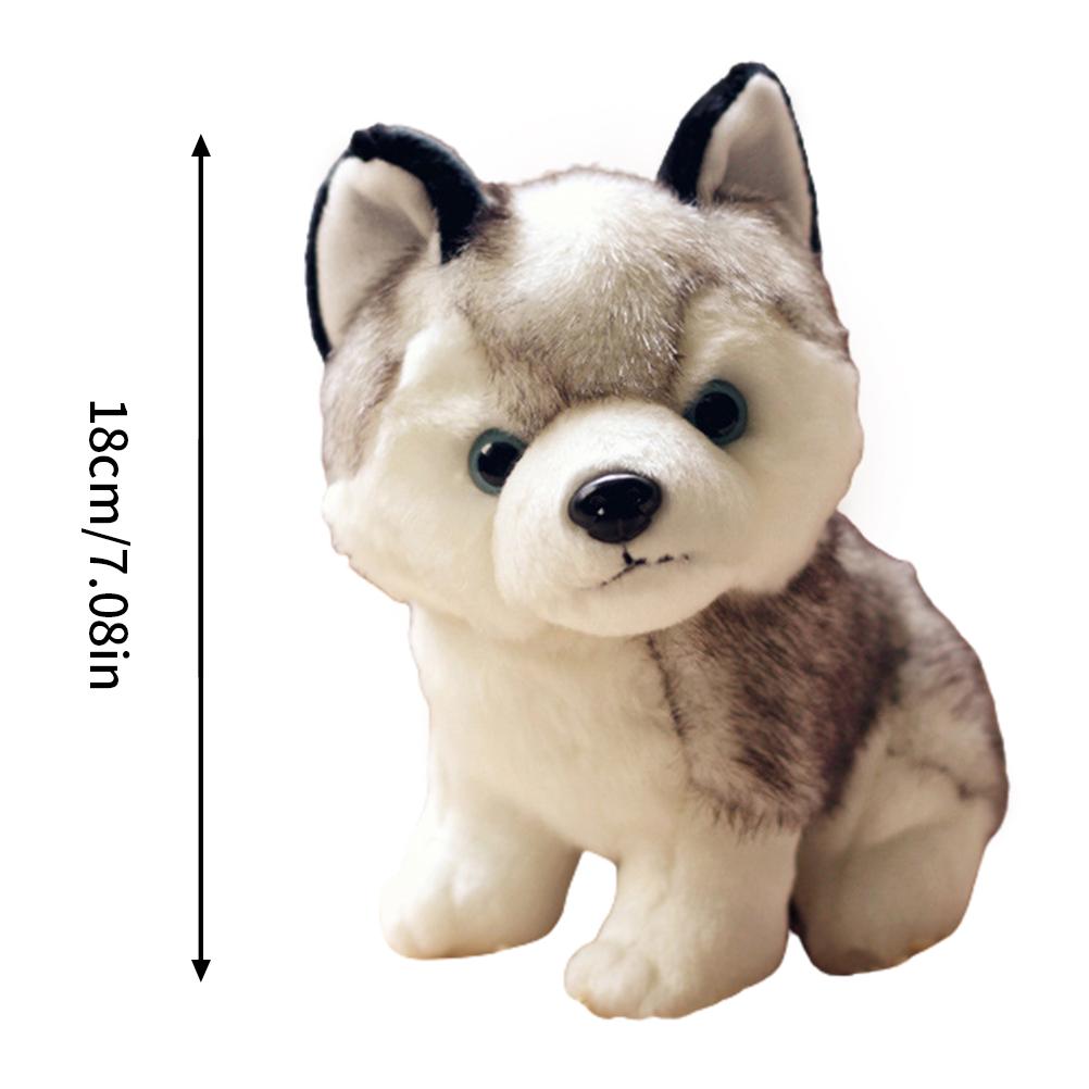 18CM Husky Plush Toys Simulation Pet Dog Stuffed Plush Toy Multipurpose Lovely Puppy Stuffed Doll