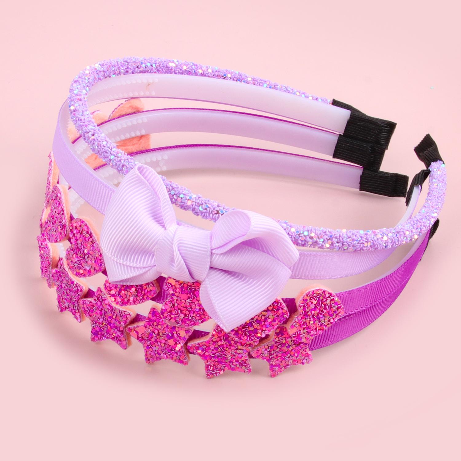 

4 шт. Модные повязки на голову со звездами для девочек, милые жемчужные банты для волос, ободок для волос, блестящий ободок для волос со звездами, набор аксессуаров для волос, головной убор