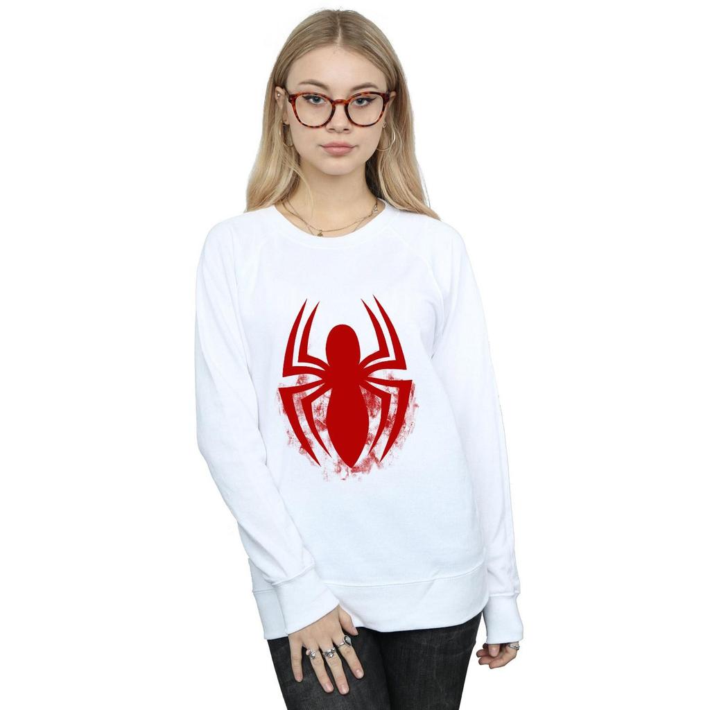 Marvel Womens/Ladies Spider-Man Logo Emblem Sweatshirt