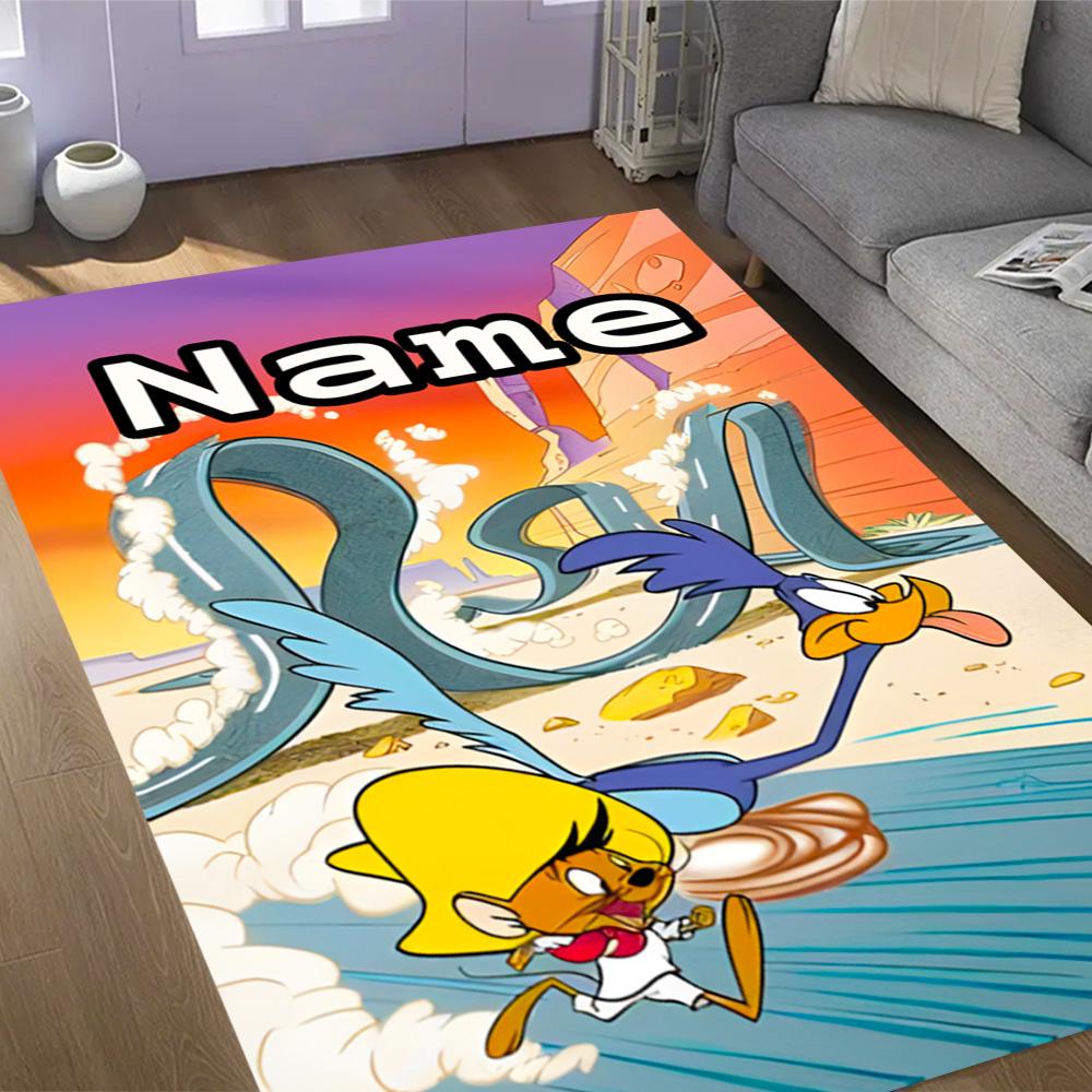 Looney Tunes Adventure Customize Your Name Carpet Perfect for Balcony Kitchen Dining Room Dormitory Antislip Carpet Office home decor