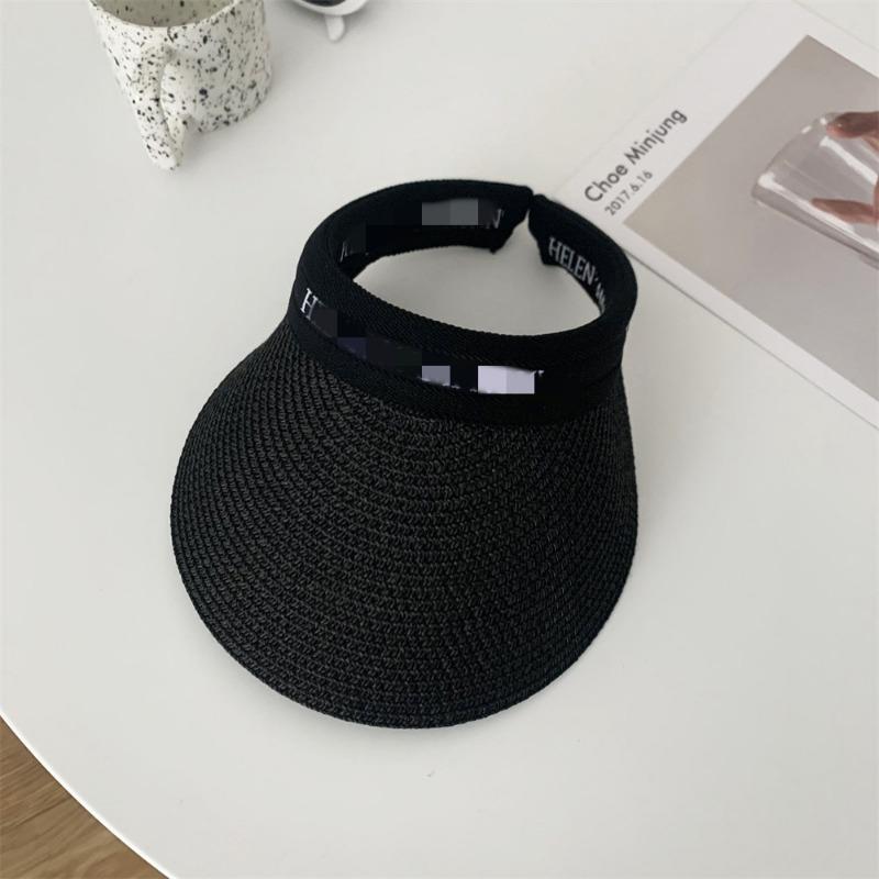 High quality summer fashion sunshade sun hat straw headband empty top hat summer sports women's hat