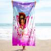 1PC Custom Name Confident, Lovely, Strong, Goodness Princess Beach Towel Highly Absorbent And Sand-Resistant Towel for Swimming, Pool, Yoga, And Trave