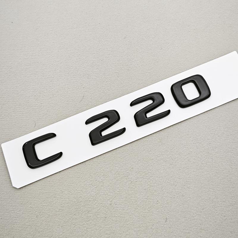 For Mercedes Benz C Class C200 C220 C300 W204 W205 W206 Trunk Emblem Badge Logo Car Styling Sticker Glossy Matte Black Chrome