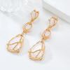 Europe and America Exaggerate Cat Eye Stone Design Earrings Jewelry Accessories Suitable for Date, Party, Festival Gifts