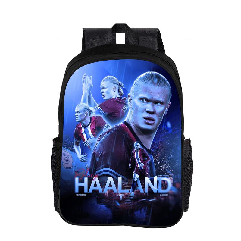 Haaland Schulrucksack Fußballstar Rucksack Kinder Buchertasche Rucksack Mode Schultasche Fußball Sportrucksack Kindergeschenk