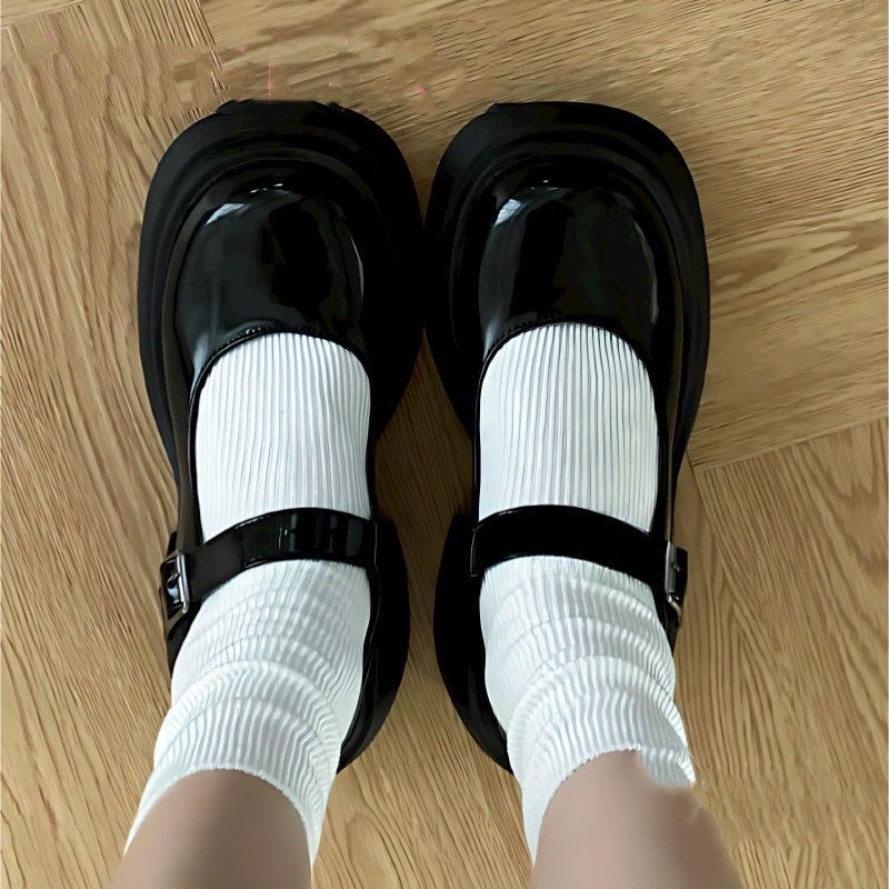 Platform Mary Jane single shoes Japanese women's shoes 2025 new versatile fashion thick heel college style high heel small leather shoes tide