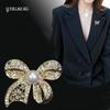 25 Elegant Pearl & Rhinestone Bow Brooches for Wedding Suit Accessories & Corsage Jewelry