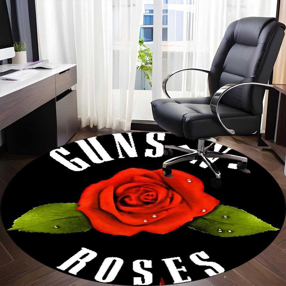 1pc Guns N RosesChair Carpet for Office, Non-slip, Soft and Durable Office Rug for Interior Decoration, Perfect for Office yy250925144
