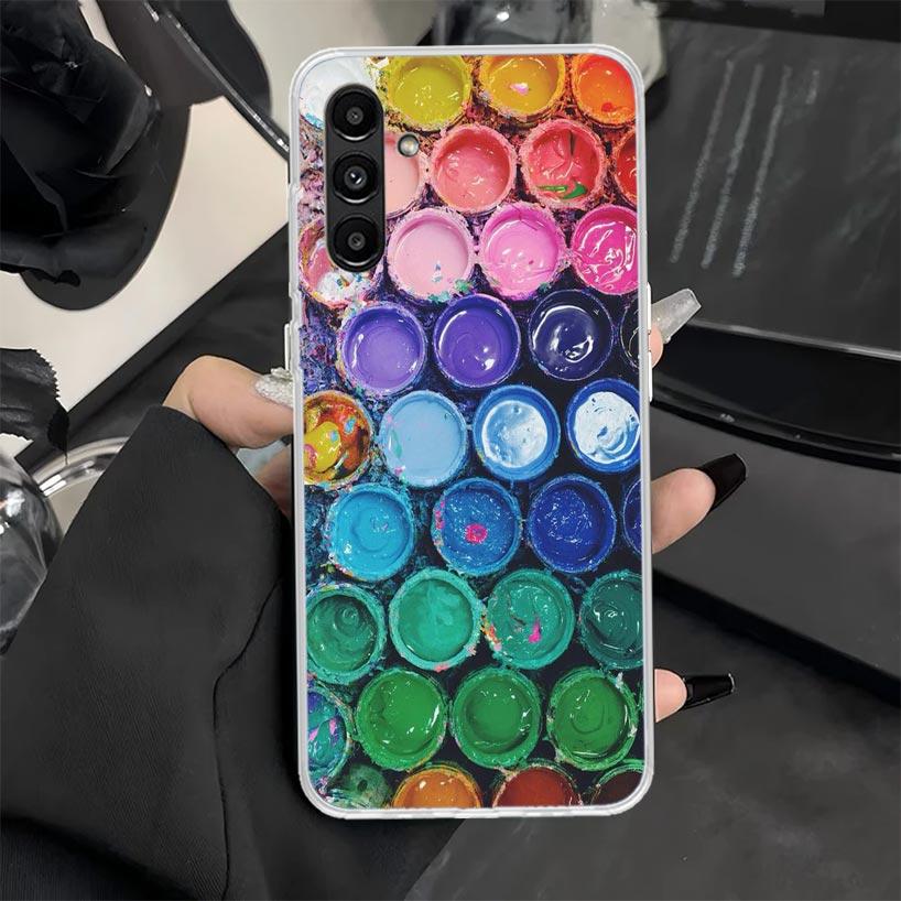 Watercolors Set Paint Palette Painting Box Phone Case for Samsung Galaxy A16 A26 A36 A56 A15 A14 A13 A12 A55 A54 A53 A25 A24 A23