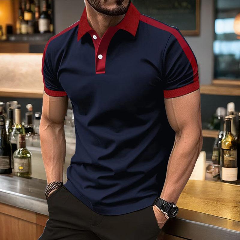 

Summer Men s Short sleeved Polo Shirt Business Casual Collar T-shirt Plus Size Breathable Top European and American Plus size XXXL