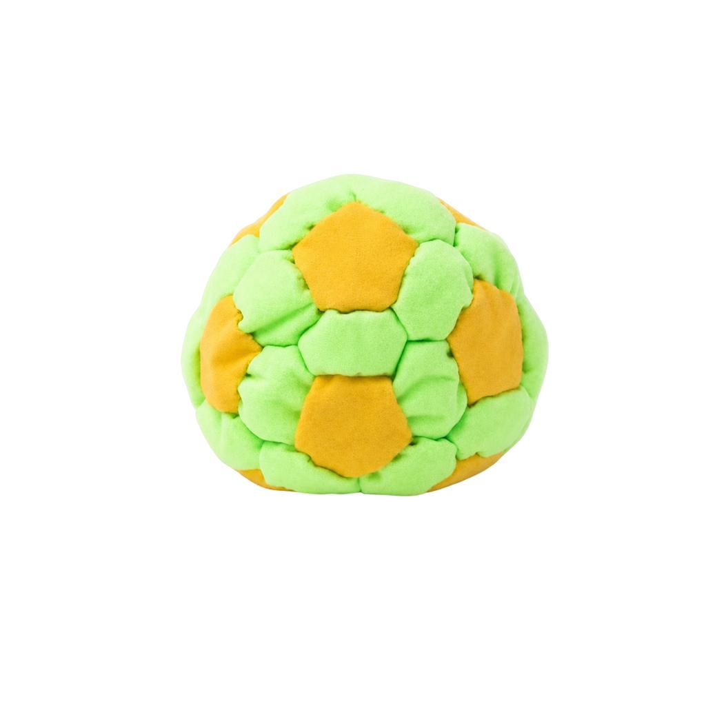 Soft Handmade Footbag Sacks Soccer Design Colorful Crochet Footbag Handmade Knitted Bean Bag for Playground Activities