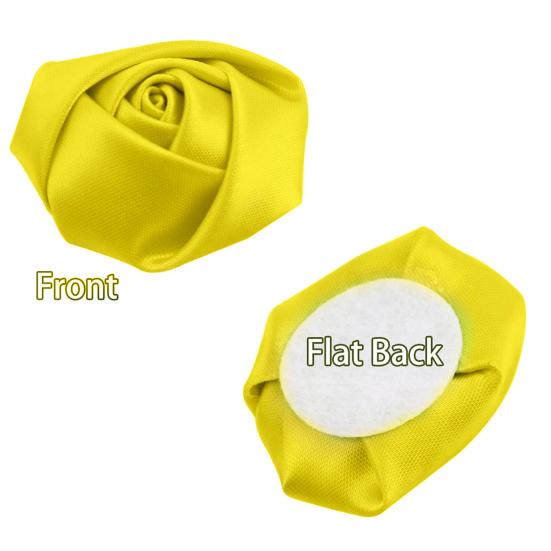 6Pcs Corsage Handmade Reversible Satin Roses Wedding Corsage DIY Hair Accessories Bridal Bouquets Small Floral Accessories