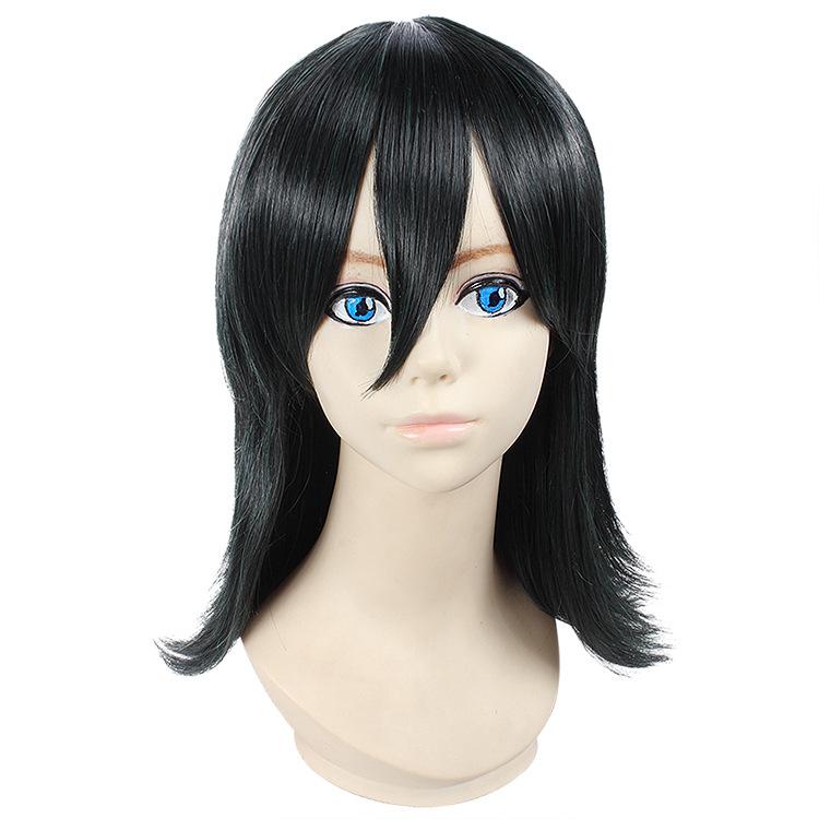 Anime Nico Tous les Dimanches Costume Cosplay Femme Sexy Robin Cosplay Robe Noire Uniforme Costume Fête d'Halloween Tenue Nico Perruque M gray