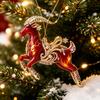 2D Acrylic Christmas Reindeer Hanging Ornament Fashion Ornament for Car Backpack Holiday Decoration For Holiday Home