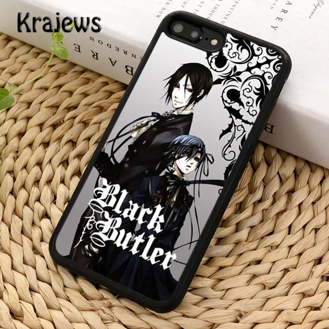 Krajews Black Butler Kuroshitsuji Anime Pouzdro na telefon pro iPhone 14 5 SE 6s 7 8 plus X XR XS 11 12 13 pro max Samsung S21 S22 ultra