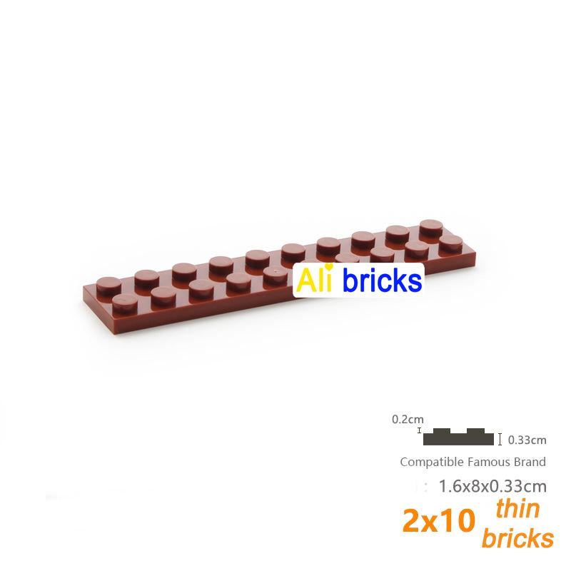 

30pcs DIY Building Blocks Thin Figures Bricks 2x10 Dots Educational Creative Size Compatible With 3832 Plastic Toys for Children