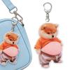 Cute Squishy Dog Squishy Pinchable Stress Relief Bag Funny Animal Bag Accessory [Vibrly] Super 3DFat Keychain, 3D, Inside, Belly, Squeeze, Charm,