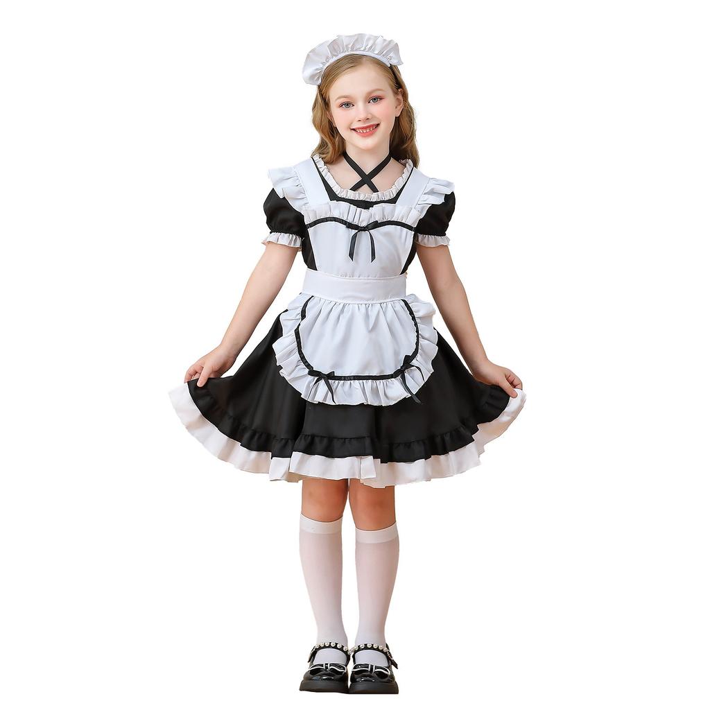 Bavarian children's clothing maid outfit idyllic girl skirt Lolita farm Dirndl dress
