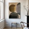 Dipinti su Tela Combinazione di Colori Astratti Poster Geometrico Marrone Arte Murale Moderna Immagini per Decorazione Soggiorno Ufficio