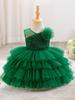 2025 Kids Fluffy Gauze Skirt Flower Girl Birthday Dress Princess Outfit