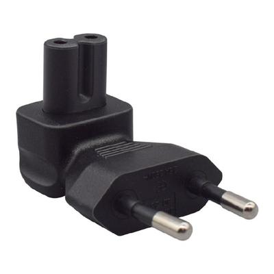 Evropský 2pinový samčí na IEC320 C7 samičí napájecí adaptér, Převádí EU4.0 na IEC320C7, Snadné použití pro různou elektroniku