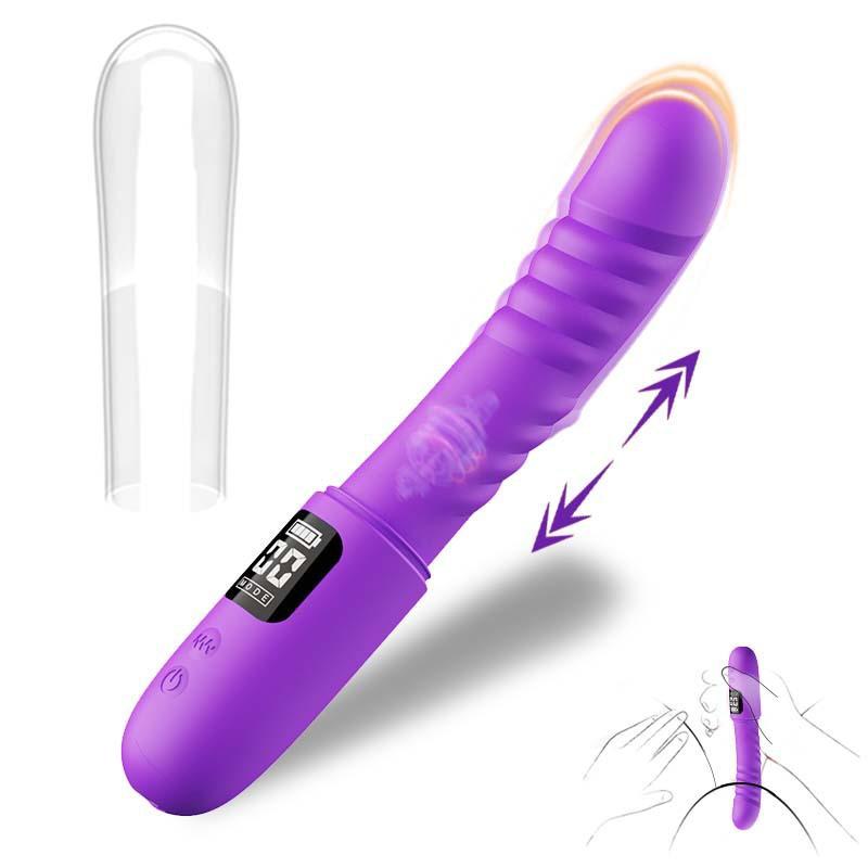Digital Display Telescopic Vibrator Clitoris G-spot Stimulator Female Squirt Masturbation Massager Adult Toy