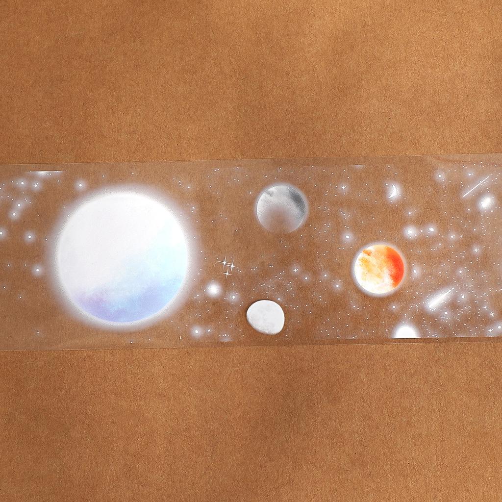 60mm*5m Vintage Moon Star Cloud Landscape PET Tape Creative DIY Journal Material Collage Scrapbooking Stationery
